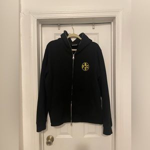 Bravest Studio Full Zip Hoodie - Black/Yellow